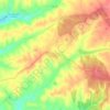 Topografische kaart Vale de Açor, hoogte, reliëf
