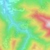 Topografische kaart Cazaril, hoogte, reliëf