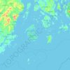 Topografische kaart Hay Island, hoogte, reliëf