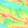 Topografische kaart Laoureaux, hoogte, reliëf