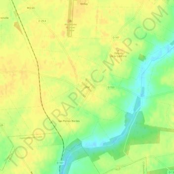 Topografische kaart Ohé, hoogte, reliëf