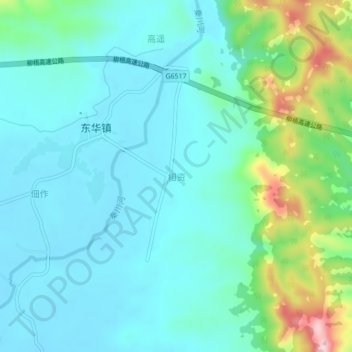 Topografische kaart 相资, hoogte, reliëf