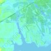 Topografische kaart Dahlgren, hoogte, reliëf