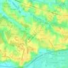 Topografische kaart Corsan, hoogte, reliëf