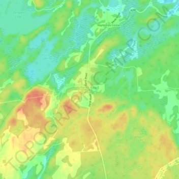 Topografische kaart Perth Road Village, hoogte, reliëf