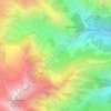 Topografische kaart Alpe del Cortese, hoogte, reliëf