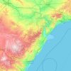 Topografische kaart Catalan Countries, hoogte, reliëf