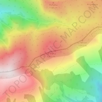 Topografische kaart La Mana, hoogte, reliëf