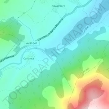 Topografische kaart La Paguera, hoogte, reliëf