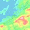Topografische kaart Bantry, hoogte, reliëf