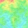 Topografische kaart Le Puits Gaillard, hoogte, reliëf