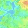 Topografische kaart Kergouguec, hoogte, reliëf