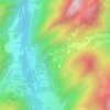 Topografische kaart Les Rosets, hoogte, reliëf