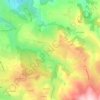 Topografische kaart Les Escots, hoogte, reliëf