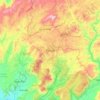 Topografische kaart Dalat, hoogte, reliëf
