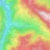 Topografische kaart Lunz, hoogte, reliëf