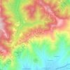 Topografische kaart Caldese, hoogte, reliëf