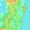 Topografische kaart Pulkkila, hoogte, reliëf