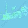 Topografische kaart Key West, hoogte, reliëf