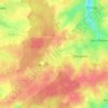 Topografische kaart La Charnould, hoogte, reliëf