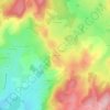 Topografische kaart La Villaine, hoogte, reliëf