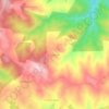 Topografische kaart Брусино, hoogte, reliëf