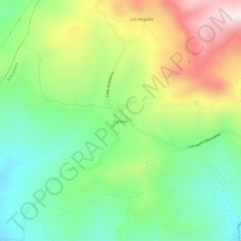 Topografische kaart La Joya, hoogte, reliëf