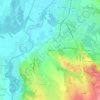Topografische kaart Les Peux, hoogte, reliëf