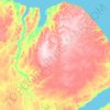 Topografische kaart Inuvik, hoogte, reliëf