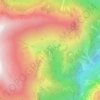 Topografische kaart Cascata del Rio, hoogte, reliëf