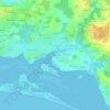 Topografische kaart Sébastopol, hoogte, reliëf