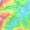 Topografische kaart Tocaña, hoogte, reliëf