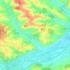 Topografische kaart Albersbach, hoogte, reliëf