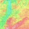 Topografische kaart Zabergäu, hoogte, reliëf