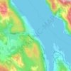 Topografische kaart Ytre Arna, hoogte, reliëf