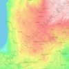 Topografische kaart Perth, hoogte, reliëf