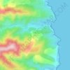 Topografische kaart Meria, hoogte, reliëf
