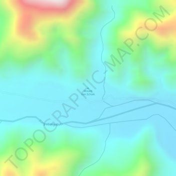 Topografische kaart Mount Van Schaik, hoogte, reliëf