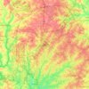 Topografische kaart Charlotte, hoogte, reliëf
