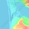 Topografische kaart Cucao, hoogte, reliëf