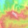 Topografische kaart Mount Worth, hoogte, reliëf