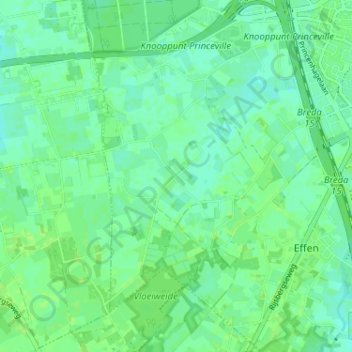 Topografische kaart Vuchtschoot, hoogte, reliëf
