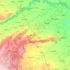 Topografische kaart Gwalior, hoogte, reliëf
