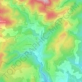 Topografische kaart Luthe, hoogte, reliëf