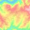 Topografische kaart Segán de Abaixo, hoogte, reliëf