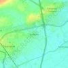Topografische kaart Évregnies, hoogte, reliëf