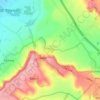 Topografische kaart Arlescote, hoogte, reliëf