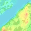 Topografische kaart Greenhurst-Thurstonia, hoogte, reliëf