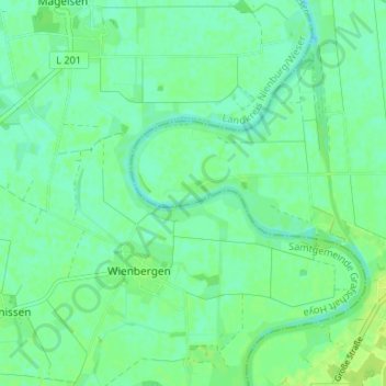 Topografische kaart Lohof, hoogte, reliëf