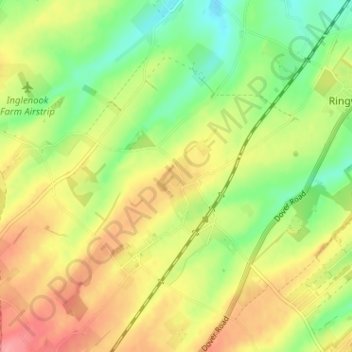 Topografische kaart Martin, hoogte, reliëf